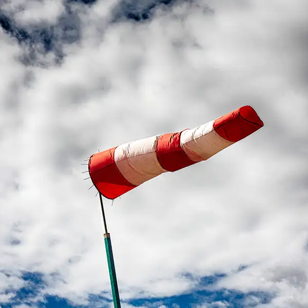 a wind warning flag